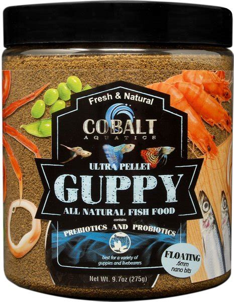 Cobalt Aquatics Ultra Guppy Nano Bits Floating Fish Food, 9.7 .